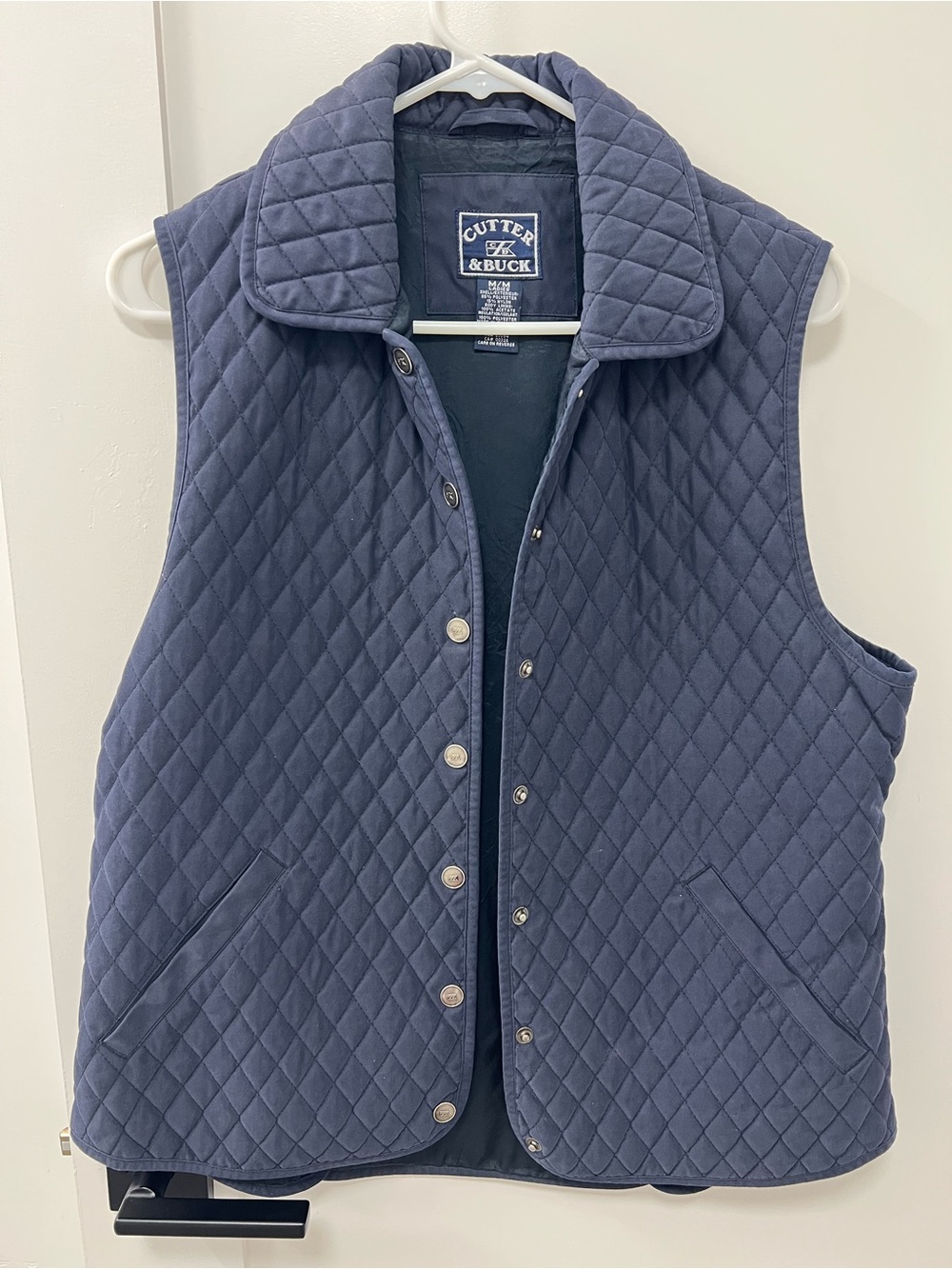 Cutter & Buck Quilted Navy Diamond-Stitch Women's Vest